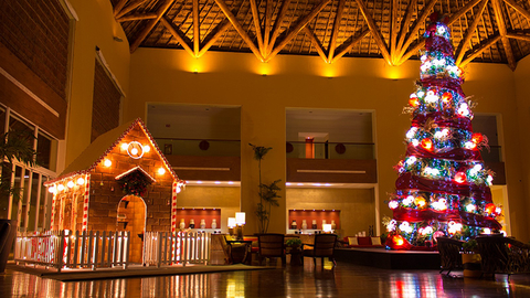 Grand Velas Christmas tree - editorial only Grand Velas Christmas tree