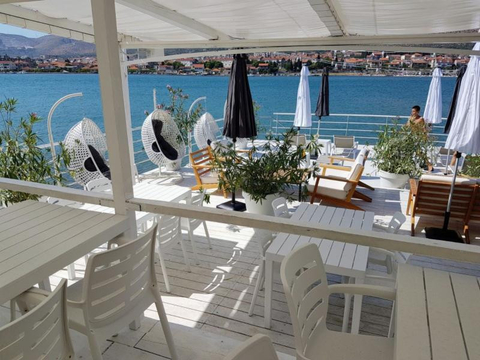 Browns Beach House Croatia Shot of the private beach club at the Brown Beach House Croatia
