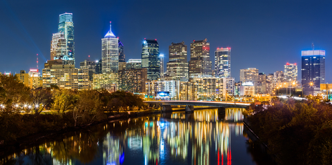 Philadelphia Philadelphia skyline at night