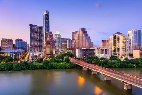 Austin, Texas // Photo by SeanPavonePhoto/iStock/Getty Images Plus/Getty Images The skyline of Austin, Texas over the Colorado River