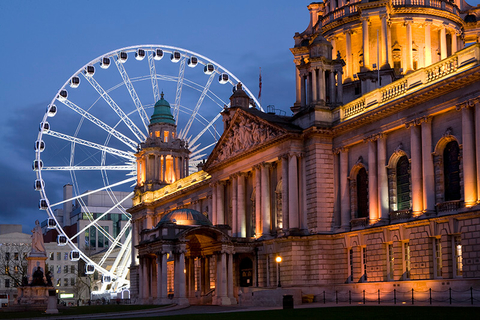 Belfast, Northern Ireland // Photo by RobertMayne/iStock/Getty Images Plus/Getty Images Ferris Wheel in Belfast, Northern Ireland
