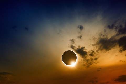 Solar Eclipse Getty Total solar eclipse with clouds