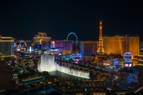 Las Vegas Skyline Which cities are today's travelers rushing to book out for Independence Day?
