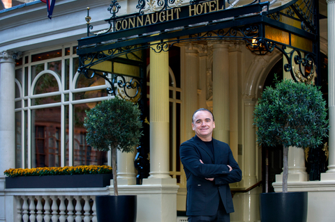 Jean-Georges Vongerichten portrait Jean-Georges Vongerichten outside The Connaught