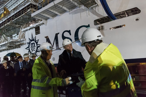 MSC Seaside Float Out Ceremony Editorial Credit Ivan Sarfatti MSC Seaside Float Out Ceremony