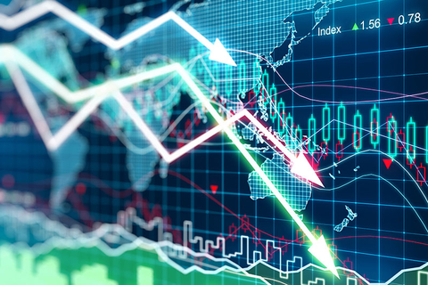 Business Loss Getty Business graph with arrows tending downwards