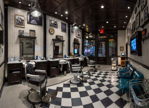 The Barbershop store front inside The Cosmopolitan in Las Vegas The Barbershop store front inside The Cosmopolitan hotel