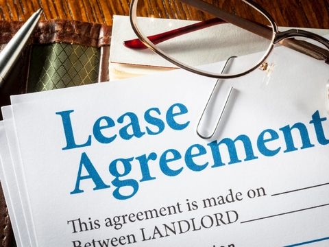 Lease agreement First page of lease contract