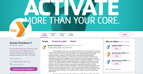 Greater Providence YMCA Twitter