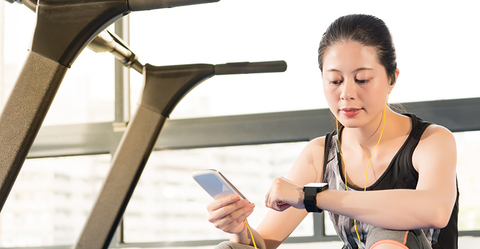 636228874 Woman on smart watch