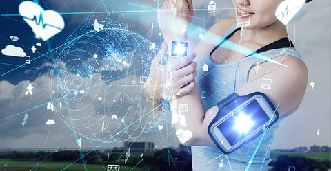 Woman with technology