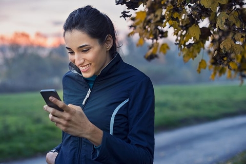 Woman on iPhone