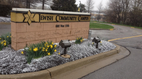 The Jewish Community Center in Overland Park KS was closed Monday after shootings the day before claimed the lives of a high school student and his grandfather Photo courtesy of Katie Ferrell FOX 4 News