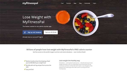 Various mobile apps allow clients to tracktheir food intake which can help with weight loss Image from My Fitness Pal website
