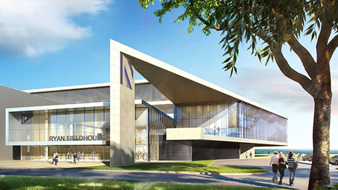 Northwestern University is planning to build the Lakefront Athletic and Recreational Complex on its Evanston IL campus Rendering courtesy of Northwestern University