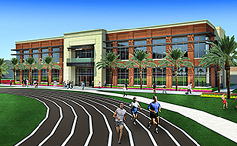 A rendering of the new fitness center that is in the works at the University of Tampa Image courtesy of the University of Tampa