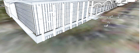 A conceptual drawing of plans for an addition to the Carmichael Recreation Complex Rendering from North Carolina State University