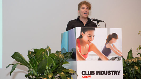 Snow cited several real world examples of applying lateral thinking from US presidents to corporate leaders and Club Industry Lifetime Achievement Award recipient Augie Nieto Photo by Bryan Beasley