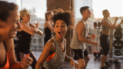 A Nielsen study of more than 3000 participants of group fitness classes around the world highlighted that more than 85 percent of class members visit their facility twice a week specifically to engage in group classes Photo courtesy Les Mills