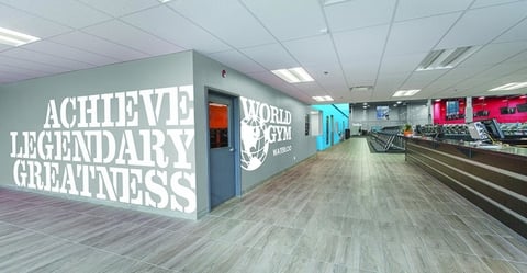 World Gym club interior