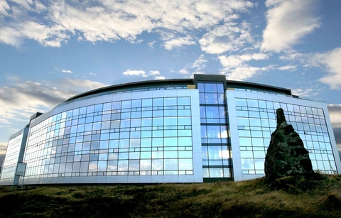 Allergan Headquarters Large glass office building