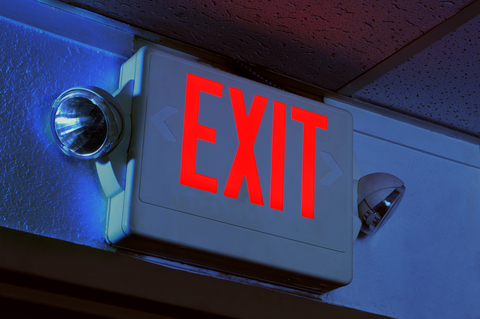 Exit sign (CREDIT: Getty/John Spannos) Exit sign