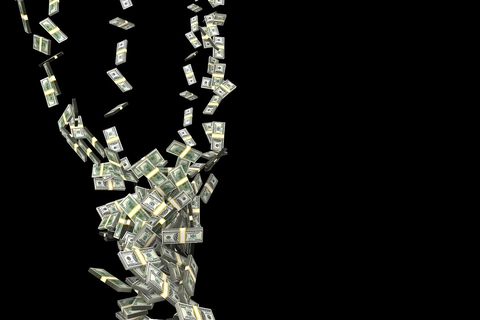 Dollar bills Dollar bills falling
