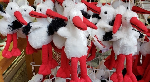 Stork ornaments Christmas time Strasbourg France AmaWaterways Editorial use Only Photo by Susan J Young Stork ornaments Christmas time Strasbourg France AmaWaterways Editorial use Only Photo by Susan J Young