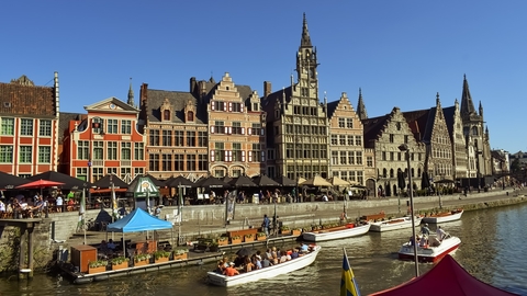 Ghent, Belgium Ghent, Belgium riverfront