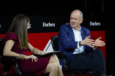 Andrew Witty interviewed during Forbes Healthcare Summit conference