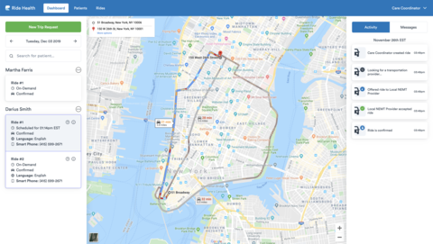 Ride Health platform Ride Health platform