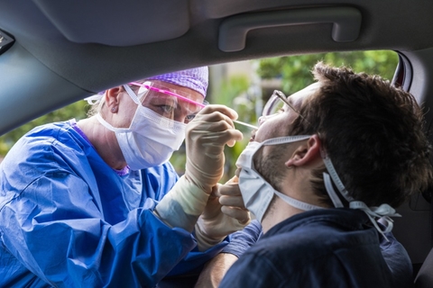 Drive coronavirus test swab Drive thru coronavirus testing