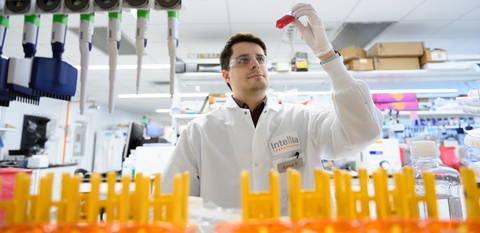 Intellia Therapeutics scientist Intellia Therapeutics scientist in the lab
