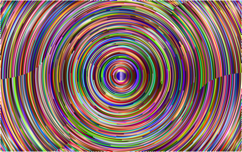 psychedelic circle circular psychedelic patterns of many colors