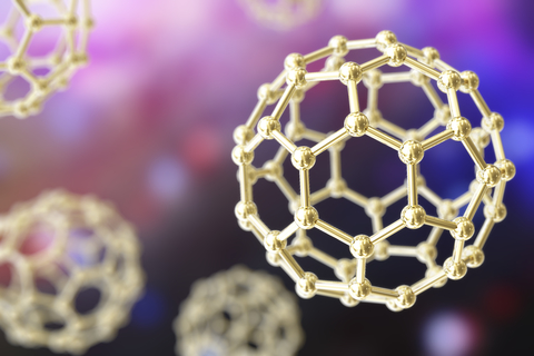 Nanoparticles on colorful background nanoparticles