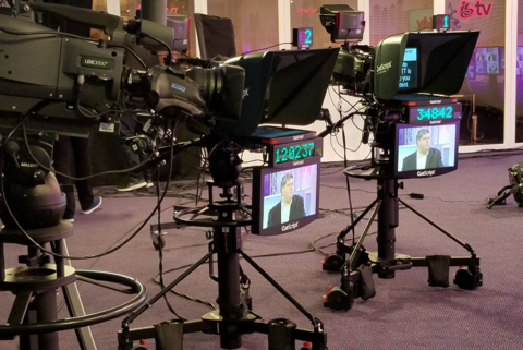 Television TV cameras at IBC TV studios, IBC 2016 (Sam Bookman, FierceOnlineVideo) TV cameras at IBC TV studios (Sam Bookman, FierceOnlineVideo)
