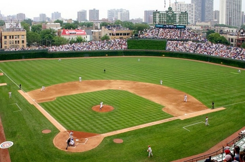 MLB baseball Wrigley Field (Rdikeman/CC BY-SA 3.0) Wrigley Field in Chicago