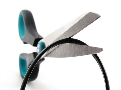Cordcutting Scissors cutting cord