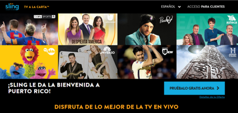 Sling TV Puerto Rico Screenshot of Sling TV Puerto Rico