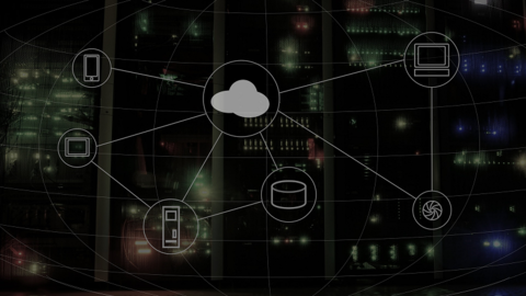 Cloud computing illustration with servers in background (Image: wynpnt / Pixabay)