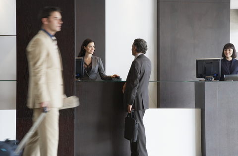 Employees front desk Hotel workers, like many others, struggle with life disruptions. Rather than lose their workers, employers are reacting.