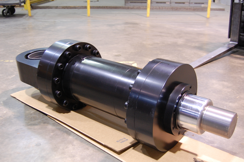 hydraulic cylinder Fluid temperature is an important factor in the performance of hydraulic systems (WikimediaCommons)