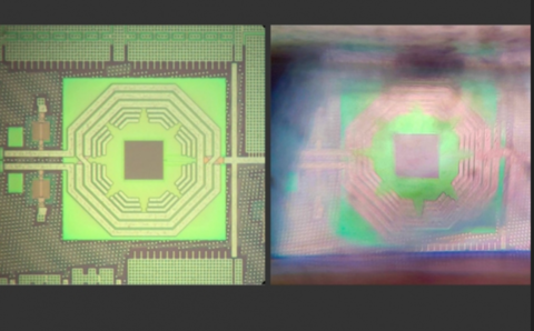 Quantum sensor resides on silicon chip Quantum sensor resides on silicon chip