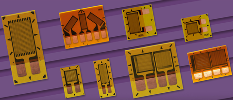 Vishay CHA Series strain gage sensors Vishay's CHA series of humidity-resistant strain gauge sensors in encased in protective encapsulation film with enhanced moisture protection.