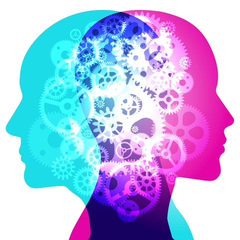 Brain with gears illustration Brain with gears illustration