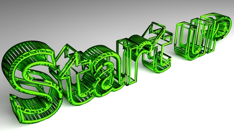 Startup sign Neon sign that spells out the word startup
