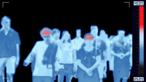 Thermal Infrared Camera crowd scanning Thermal Infrared Camera crowd scanning