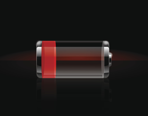 Battery with low charge Battery with low charge