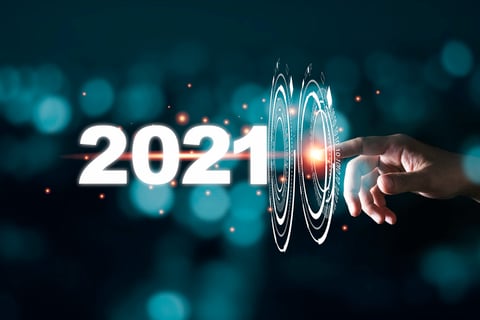 2021 Forecast hand touching pass through infographic 2021 Forecast hand touching pass through infographic