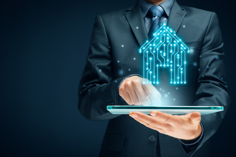 Smart home, intelligent house, and home automation app concept Smart home, intelligent house, and home automation app concept